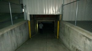 Ramp down to the little garage door - currently the only entrance/exit.
