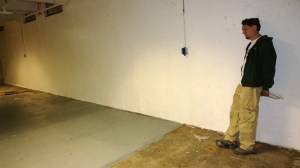 Kevin and floor paint