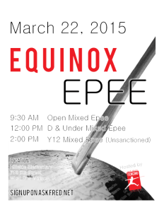 Equinox Epee flier