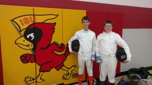 Nick and Daniel after fencing at Iowa Games