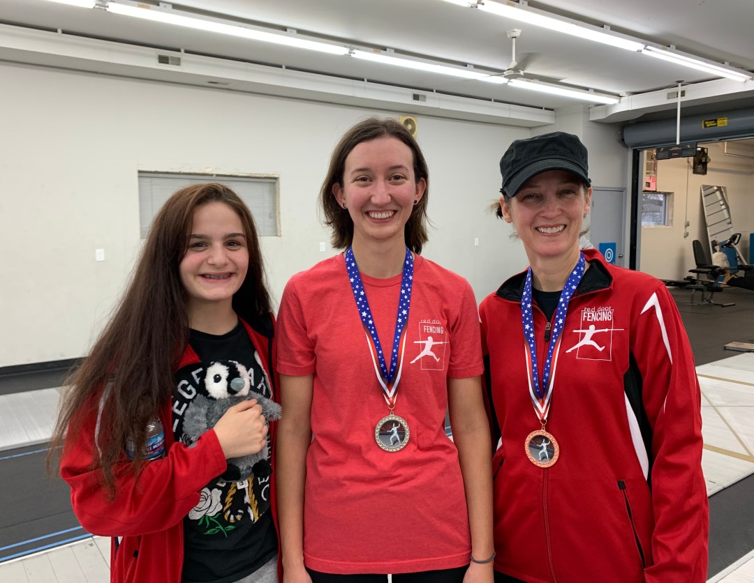 Rilee, Sarah, and Cheryl at the 2019 Glitter Open