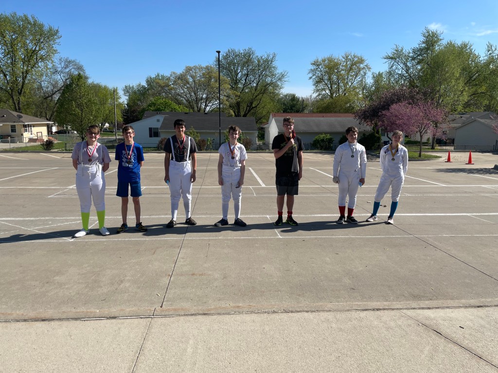 Cadet mixed epee medalists